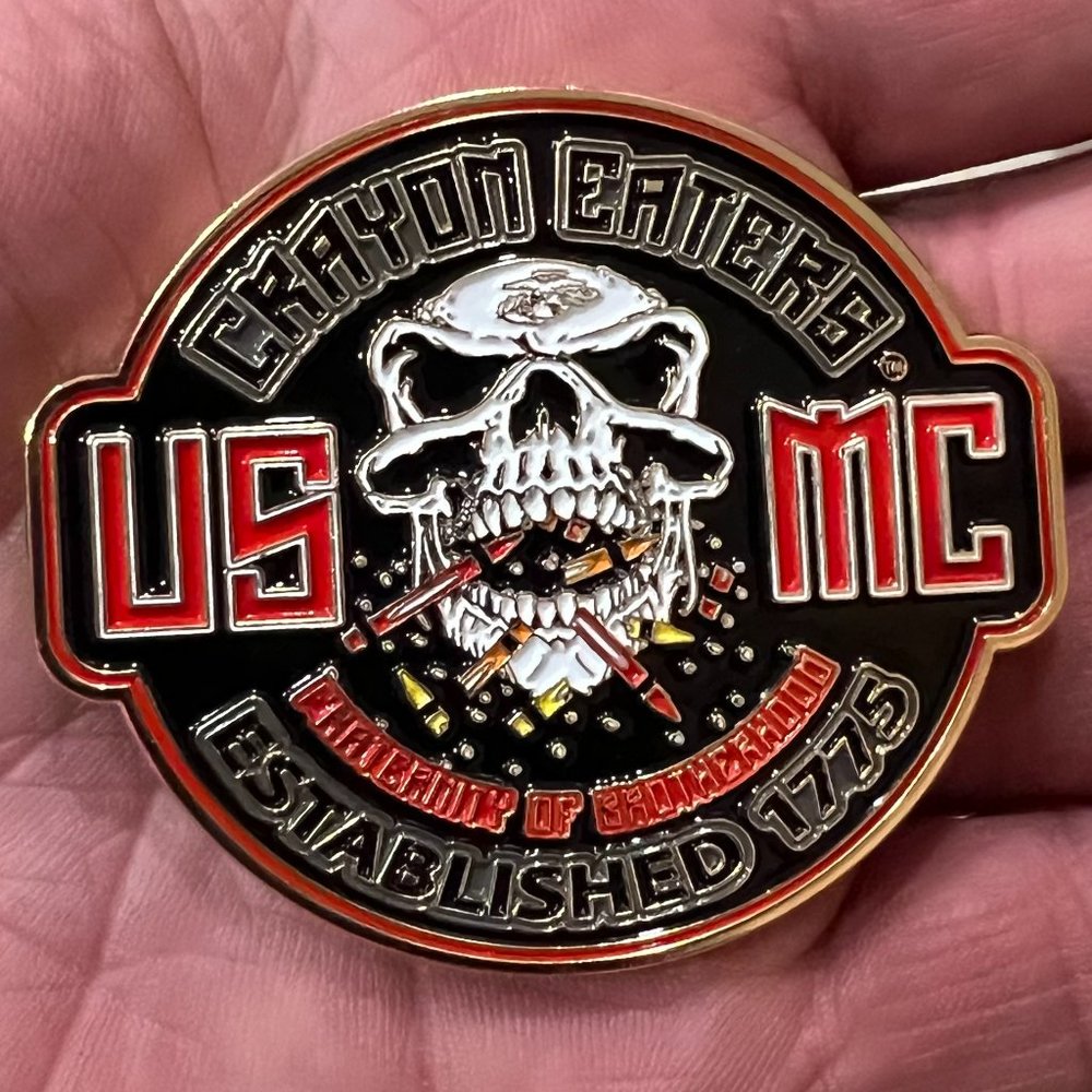 USMC Crayon Eater Challenge Coin
